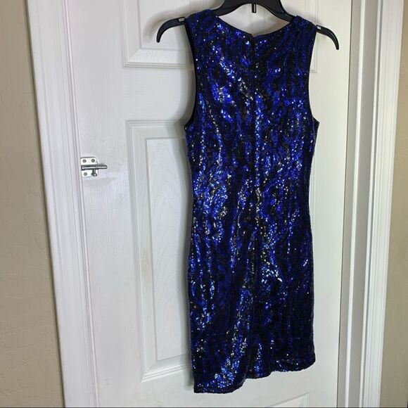 Forever 21 Blue and Black Sequin Sparkle Dress Size Medium - Picture 9 of 9